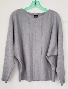 Aaeda Damen grau weicher Strickpullover Viskosemischung große Dolmanärmel UVP 109 $ - Bild 1 von 7