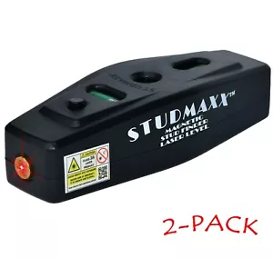 Laser Level with Magnetic Stud Finder Tool. Magnetic Stud Detector 2-Pack - Picture 1 of 12