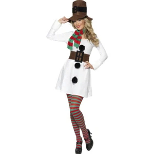 Weihnachtskostüm Damen M 40-42 Schneemann Kostüm Schneefrau Schneemannkostüm - Bild 1 von 3