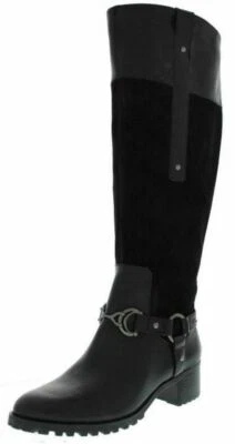 Nuevo Zapato Bota ETIENNE AIGNER Mujer Cuero Tacón Alto hasta la Rodilla Cremallera Trasera Junta Tórica Talla 6   Foto 1 de 2