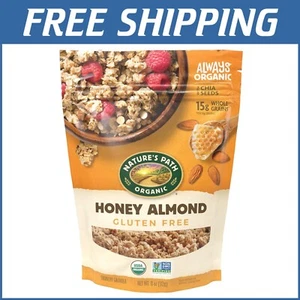 Organic Honey Almond Granola - 11 oz Pouches, Pack of 8, Gluten-Free Delight - Picture 1 of 9