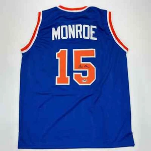 Facsimile Autographed Earl Monroe New York Blue Reprint Jersey Size Men's XL - Picture 1 of 4