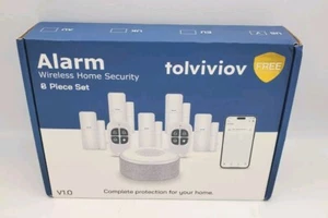 Tolviviov Sistema di Allarme per Porta WiFi Sistema di Sicurezza Wireless Smart Home Set 8 Pezzi - Foto 1 di 5