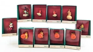 (10) Vintage Enesco Tutti Fruities & Small Wonders Mini Christmas Ornaments - Picture 1 of 4