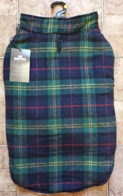 Dog Whisperer Dog Jacket /Coat Green Plaid Sherpa Lined Size XL, XXL New - Image 1 of 4