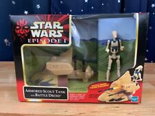 1999 Hasbro STAR WARS Episode I Armored Scout Tank with Battle Droid NRFSWB