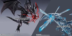 S.H.Monsterarts Yu-Gi-Oh Blue Eyes White Dragon Red Eyes Black Dragon Set of 2 - Picture 1 of 18