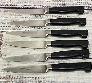 6 Vintage Rowoco Diamond Dur Steak Knives Professional 382 France Diamondur Lot - Picture 1 of 4