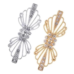 1 Piece Rhinestone Bridal Wrap Closure Hook & Eye Clasp Sweater Clothes Decor - Picture 1 of 4