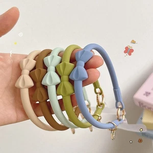 Silicone Phone Lanyard Bow Knot Wrist Strap Cute Mobile Phone Chain Outdoor - Photo 1 sur 12