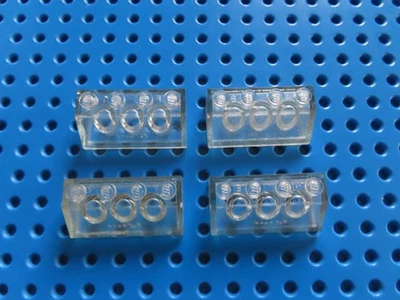 Lego 4 x Dachstein Schrägstein 3037 2x4 45° transparent klar gebraucht - Bild 1 von 2