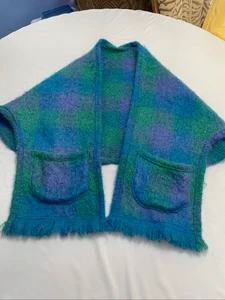 Old Bushmills Donegal Design Irland Mohair Wolle Cape Schal Achselzucken Einheitsgröße - Bild 1 von 8