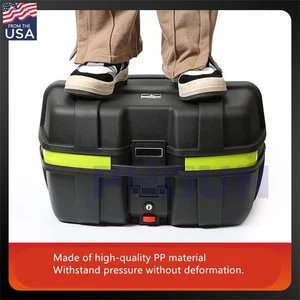 Universal 52L Motorcycle Scooter Rear Box Tail Luggage Storage Large Case USship - Picture 1 of 12