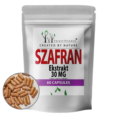 Safran Extrakt 30 mg - 60 Kapseln - Hochdosiert Safranextrakt - Forest Vitamin - Bild 1 von 4