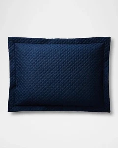 Ralph Lauren Home Polo Navy Quilted Sateen Argyle EURO Oblong Sham 50 x 75 cm. - Bild 1 von 5