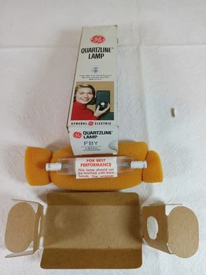 GE GENERAL ELECTRIC FBY 120V 1000W QUARTZLINE LAMP NOS GE PROJECTOR - Image 1 of 2