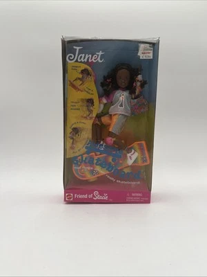 MATTEL BARBIE 1999 УДИВИТЕЛЬНЫЙ СКЕЙТБОРД JANET КУКЛА ДРУГ STACIE НОВЫЙ В КОРОБКЕ - Изображение 1 из 4