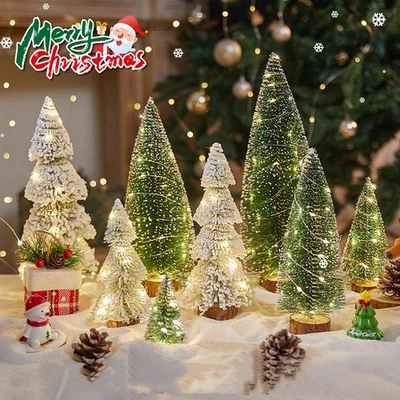 Mini-Weihnachtsbaum mit LED-Lichtern Xmas Home Tabletop Decor Tannenbaum 10-30cm - Bild 1 von 4