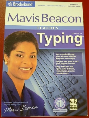 Software PC Broderbund MAVIS BEACON TEACHES TYPING 16 NEW Box - Image 1 of 2