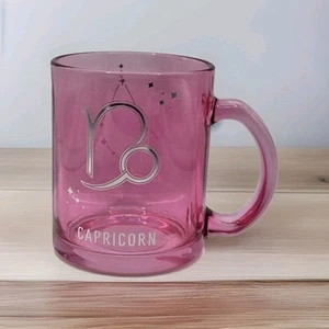 Taza de cristal Capricornio zodiaco - Perfecto último minuto regalo rosa plata vidrio 11 OZ - Imagen 1 de 12
