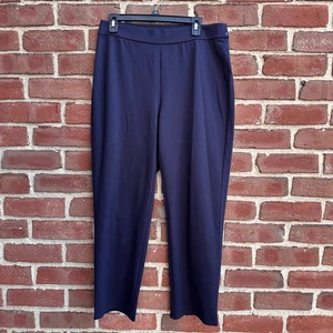 Eileen Fisher $198 washable flex ponte Stretch Tencel plum Ankle Pants medium - Picture 1 of 12