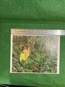 Impresión artística de fantasía vintage de James Browne Elf Stream Swan - Imagen 1 de 5