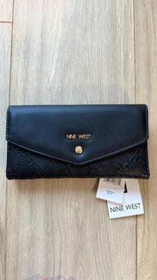Cartera Nine West Polvo Negro Logo Nueva Con Etiqueta Foto 1 de 4