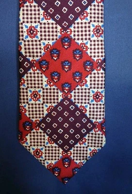 Corbata extra larga Adolfo de seda roja para hombre Foto 1 de 4