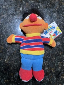 1997 TYCO Sesame Street Beans Ernie Vintage Stuffed Plush With Tags - Picture 1 of 2