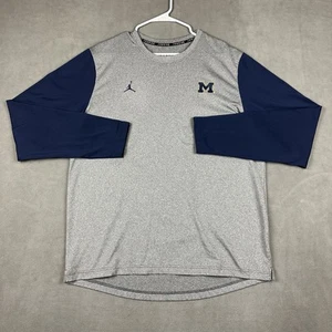 Jordan Michigan Wolverines Coaches Sideline Crew Sweatshirt Mens XL CU3685-091 - Picture 1 of 13