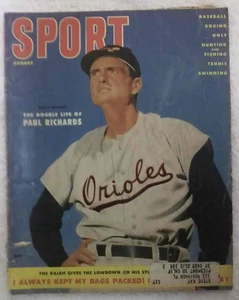 40% DE DESCUENTO Revista Deportiva Agosto 1955 - Paul Richards - Cubierta Orioles, ¡Muy Buena! - Imagen 1 de 1