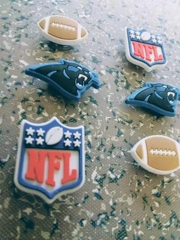 CAROLINA PANTHERS SET OF 6 shoe charms Cover