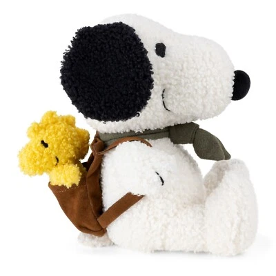 Peanuts x Bon Ton Toys: Snoopy mit Woodstock im Rucksack - Kuscheltier 20cm