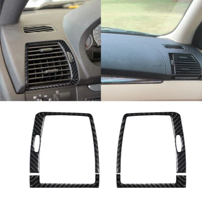 4 piezas para BMW X5 E53 2000-06 cubierta de ventilación de aire acondicionado interior de fibra de carbono Foto 1 de 4