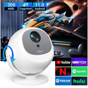 Projector 12000 Lumens 4K 1080P FHD 5G WiFi LED Movie Video Home Theater HDMI AV - Picture 1 of 13