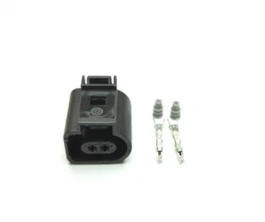 2 pin Connector Plug Wiring Super sealed Housing Shell Crimp pigtail For VW Audi - Picture 1 of 8
