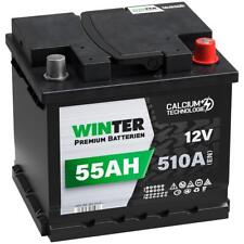 WINTER Autobatterie 12V 55Ah +30% mehr Leistung ersetzt 44Ah 45Ah 50Ah 52Ah 54Ah