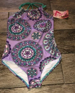 New Kanu Surf Girls' Jasmine Purple Beach Tankini Set Swimsuit SZ 10 - Picture 1 of 5