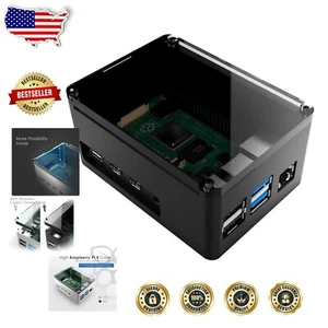 Aluminum Raspberry Pi 4 Model B Case - Extra High for Optimal Heat Dissipation - Picture 1 of 11