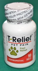 T-Relief Pet Pain Relief Plant-Based Arnica Pain Relievers 90 Tabs 06/2029 - Picture 1 of 8