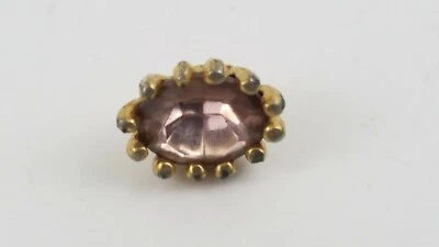 Prendedor de solapa rosa firmado por MARVELLA muy bonito pequeño vintage sin asas con espalda inusual Foto 1 de 4