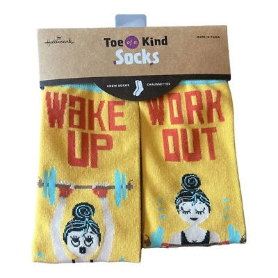 Hallmark Toe of a Kind Socks Workout themed, One Size, BRAND NEW — 第 1/3 张图片