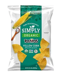 🟠 Neu Exklusiv Simply Tostitos Bio Gelber Mais Meersalz Kartoffelchips 7,5 Unzen - Bild 1 von 1