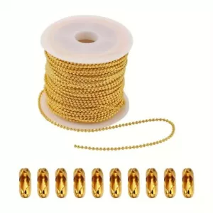 Golden Iron Bead Chain + 1 buckle (bead diameter = 1.5mm) - Picture 1 of 1