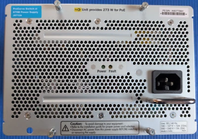 HP ProCurve Switch ZL 875W Power Supply J8712A 273W for PoE Hotswap Netzteil - Bild 1 von 3