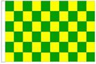 Green and Yellow Checkered Sleeved Courtesy Flag ideal for Boats 45cm x 30cm