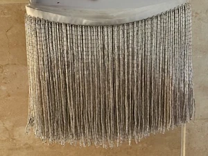 Handgefertigte Perlenquaste Fransen atemberaubend 15 cm Tropfen x 1 Yard GOLD oder SILBER - Bild 1 von 3