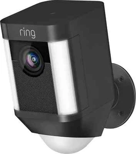 Ring Spotlight Cam Telecamera di sicurezza a batteria per esterni - Nero - Foto 1 di 2