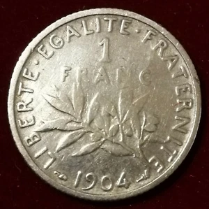 PEU COURANTE **** 1 FRANCS SEMEUSE 1904 **** - Imagen 1 de 2