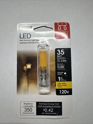 Feit Electric T4 GY6.35 LED Light Bulb Warm White 35 Watt Equivalence 1 pk - Image 1 of 2
